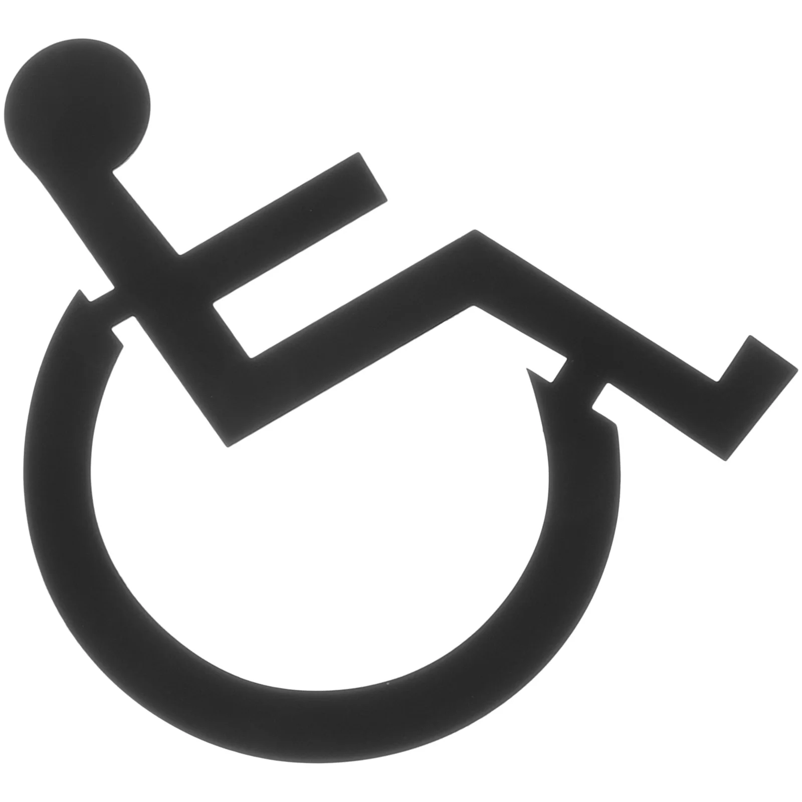 

Handicap Bathroom Signs Stainless Steel Wheelchair Restroom Sign Commercial Toilet Black Disabled Washroom Label Bath