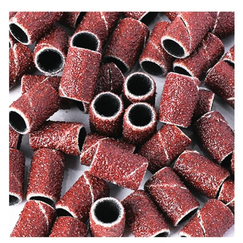 50/100Pcs Sanding Ring Drum 80#/120#/180# Sanding Band For Electric Mini Angle Grinder Sanding Mandrels Abrasive Manicure Tools