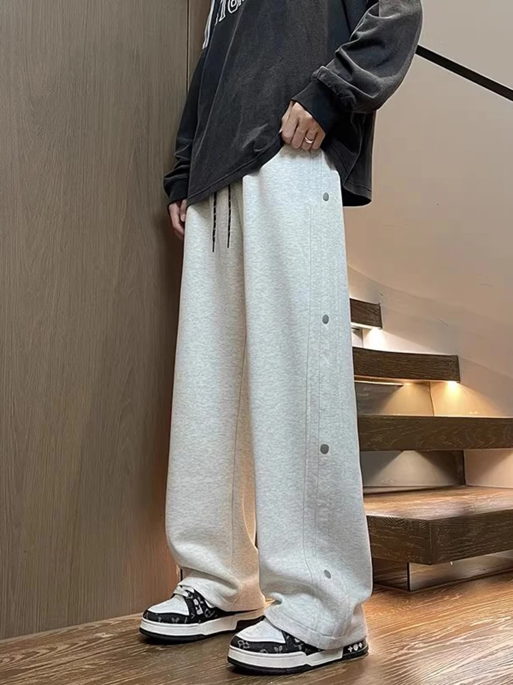 

Мужские повседневные брюки в американском стиле, свободные спортивные длинные брюки для подростков, весна-осень, прямой крой