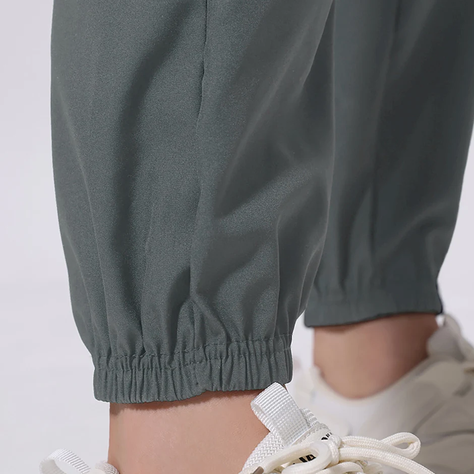 Damen Lange Hosen mit Beinbündchen Frühling und Sommer Knöchellange Hosen Einfarbig Casual Täglich Sport Bequem und Modisch – Detail 10