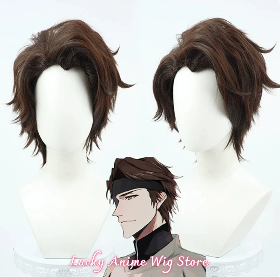 BLEACH Anime Sosuke Aizen Wig Anime game party cosplay wig heat-resistant synthetic brown wig