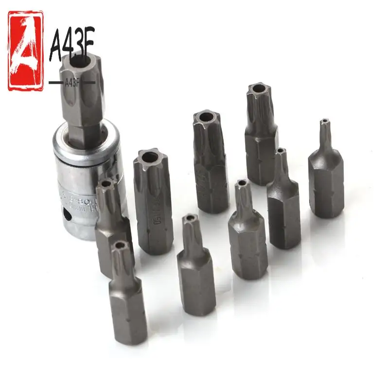 

A43F-34 шт. Набор торцевых головок Torx, набор тройных квадратных головок, набор торцевых бит Torx, набор звездных бит, мужской и женский набор