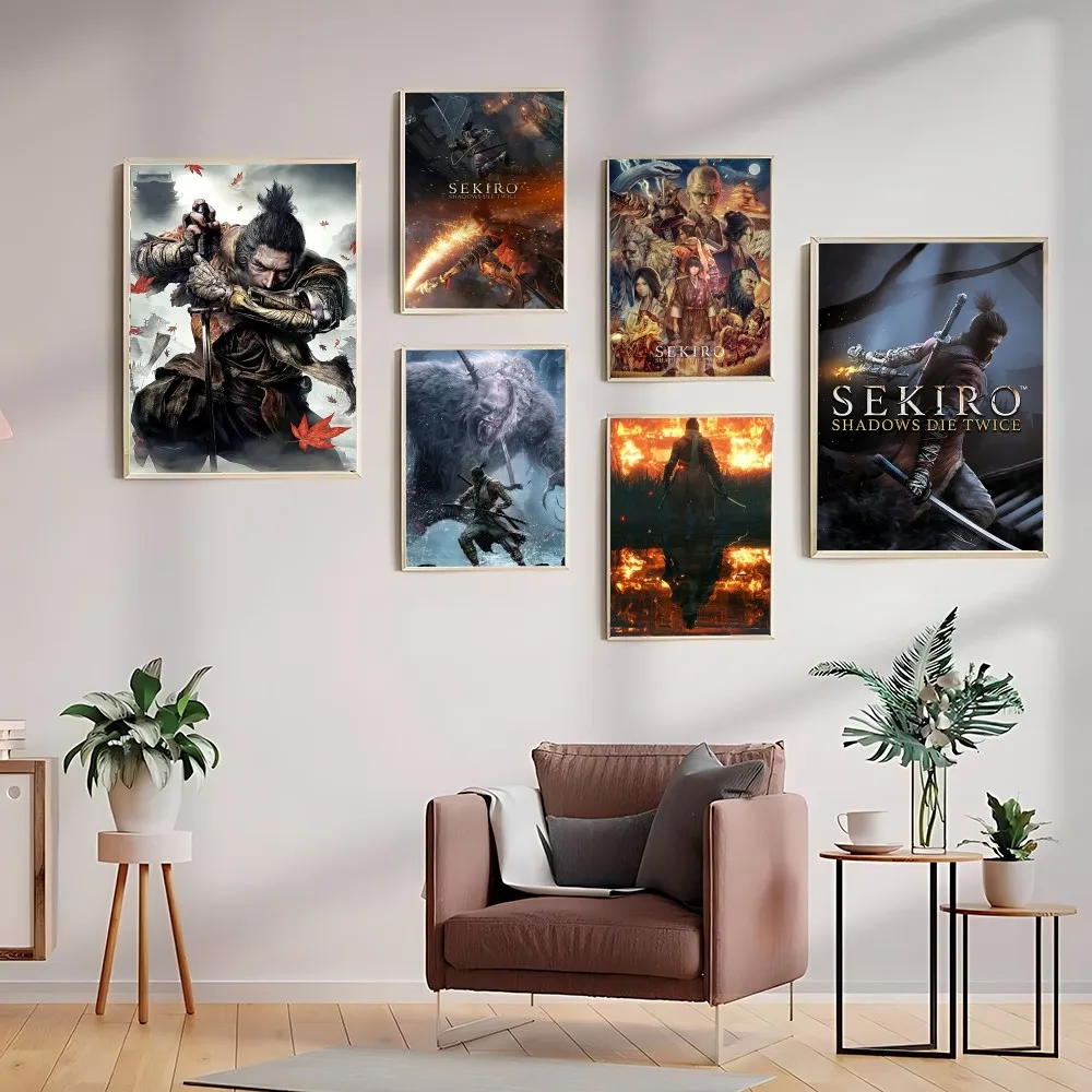 The Game SEKIRO Shadows Die Twice Poster Sticky Posters Waterproof Paper Sticker Coffee House Bar Home Decor