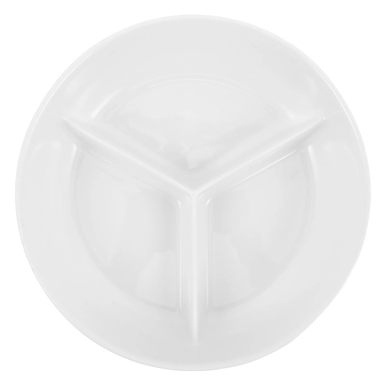 

Stylish Ceramic Partitioned Plate 3-Section Heat-Resistant Easy-Clean for Fruits Vegetables and Condiments Perfect for Daily Use