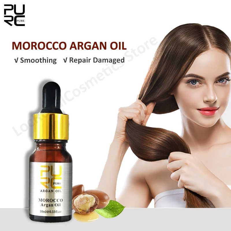 PURC Morocco Argan Oil Hair Care Product Repair Dry Damaged Frizz Moisturizing Smoothing Soft Hair Serum Health Hair Scalp Treat