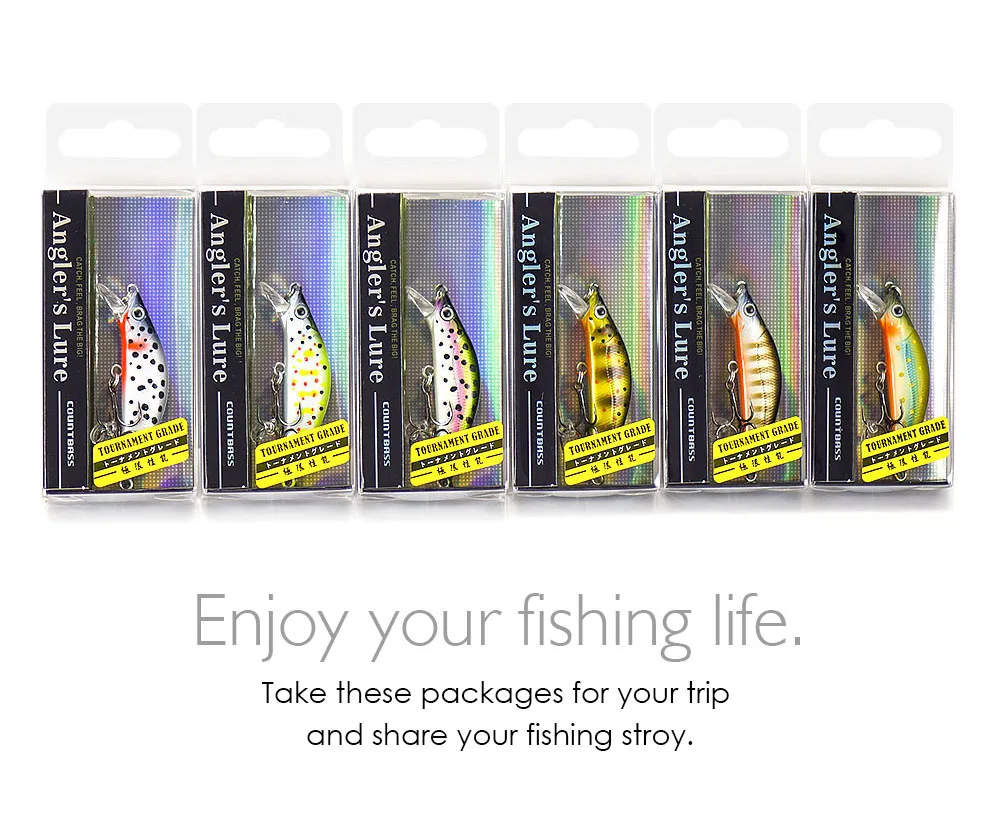 COUNTBASS Forellen-Minnow, 50 mm, 5,5 g, (1,97 Zoll, 0,2 Unzen), sinkende Angelköder, Kunststoff-Wobbler, Barsch, Leurre Angler's Tackle – Detail 24