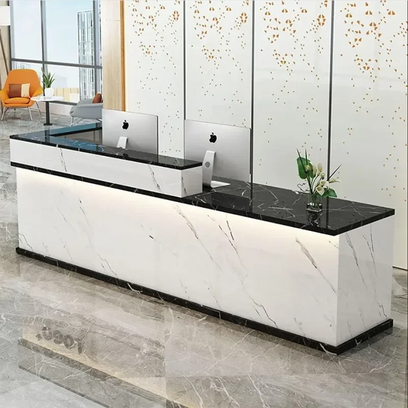 Checkout Counter Design Supermarket Bureau Reception Front Clothes Business Morden Furniture Minimalist Church Atril Home Bank