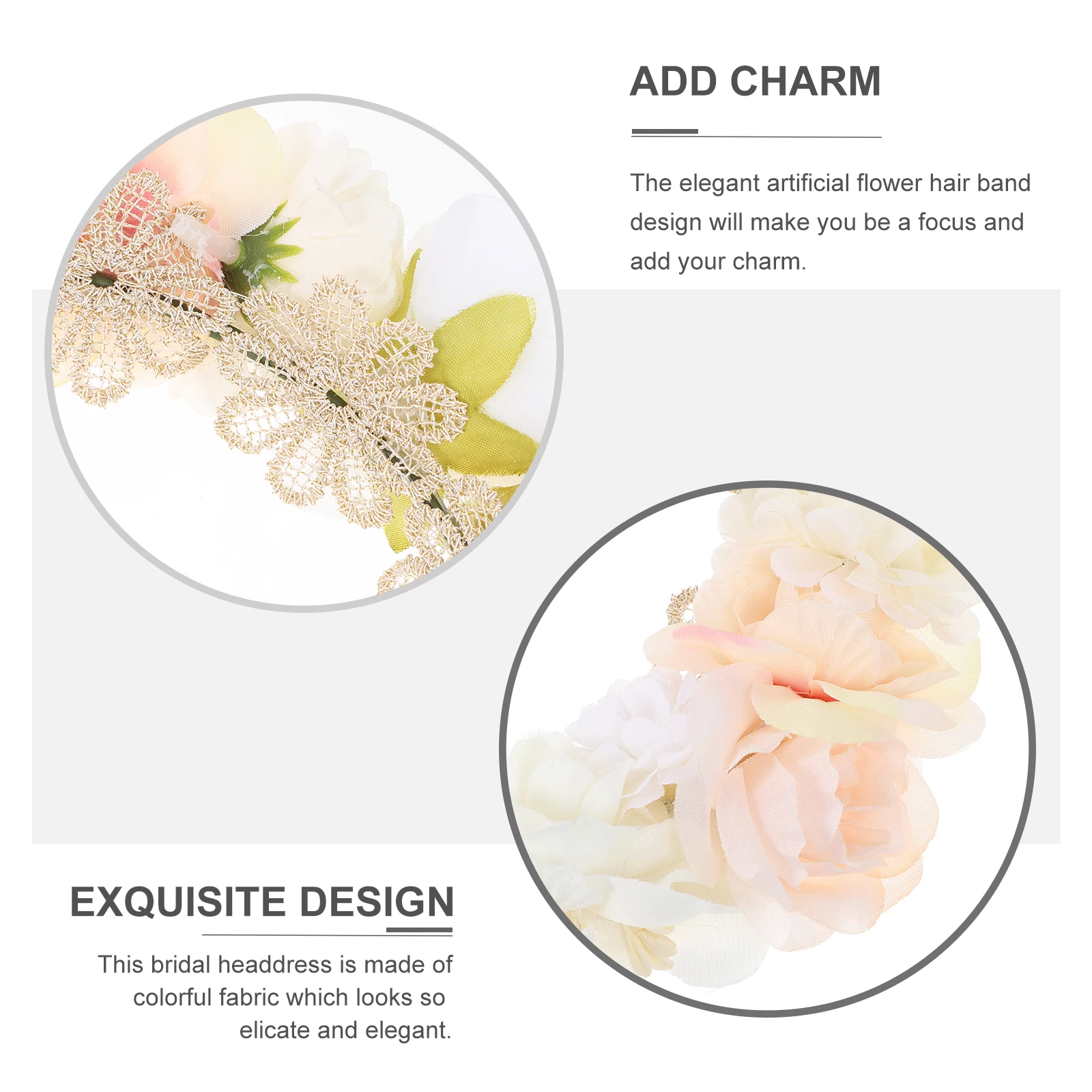 

Adjustable Sparkling Floral Bridal Headband Colorful Elegant Hair Band For Women Party Prom Wedding Accessories Brides