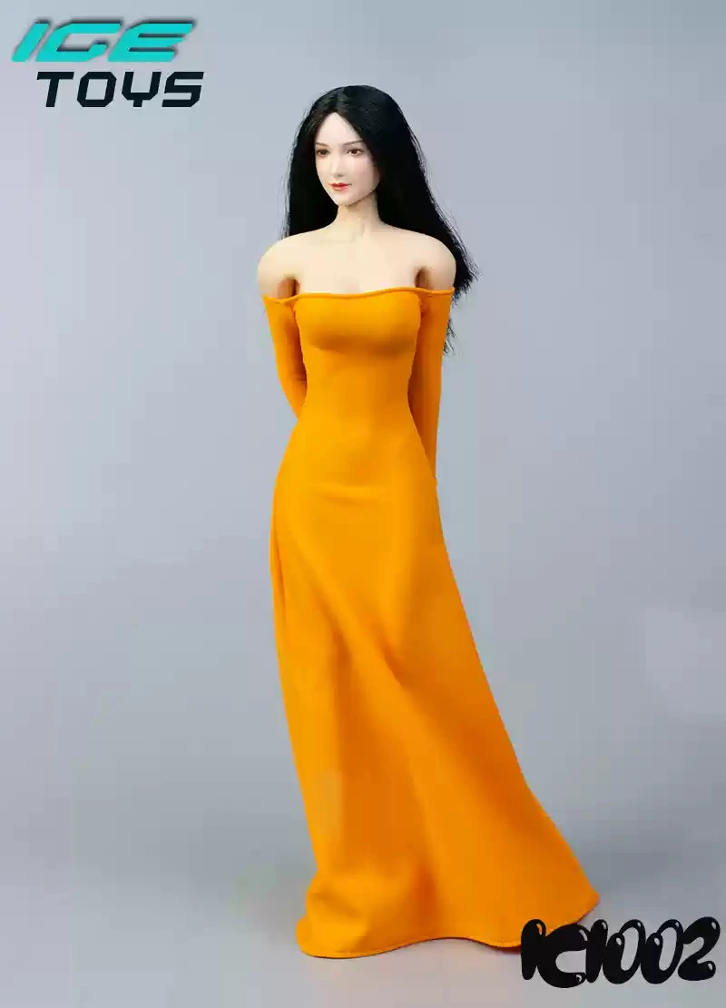 In Stock ICE TOYS IC1002 1/6 Scale Female Soldier Solid Color Sexy Long Dress Accessories Fit 12 Inch Action Figure Toys