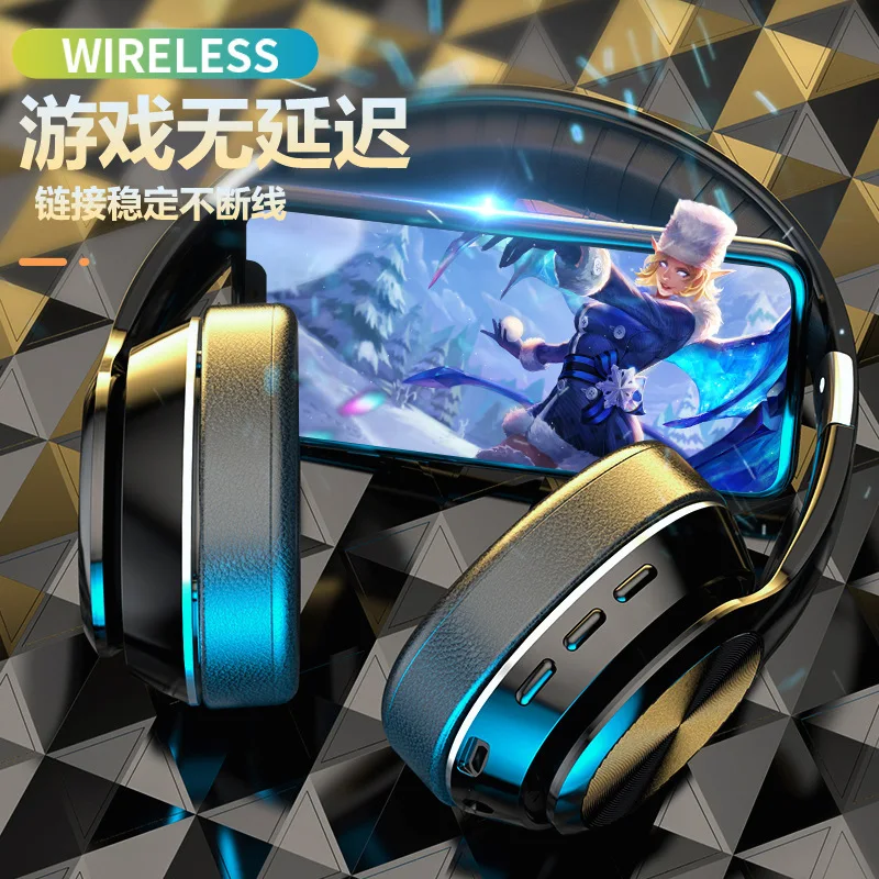 Auriculares inalámbricos VJ320, compatibles con tarjetas de almacenamiento TF, auriculares BT5.0, bobina dinámica grande de 40mm, orejeras de cuero suave, auriculares de moda