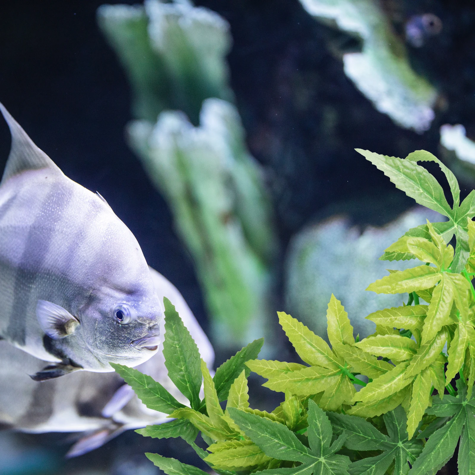 

30Cm Fake Hanging Aquatic Plants Plastic Water Plants Fish Tank Green Leaf Aquarium Decorations Realistic Ornament Artificial