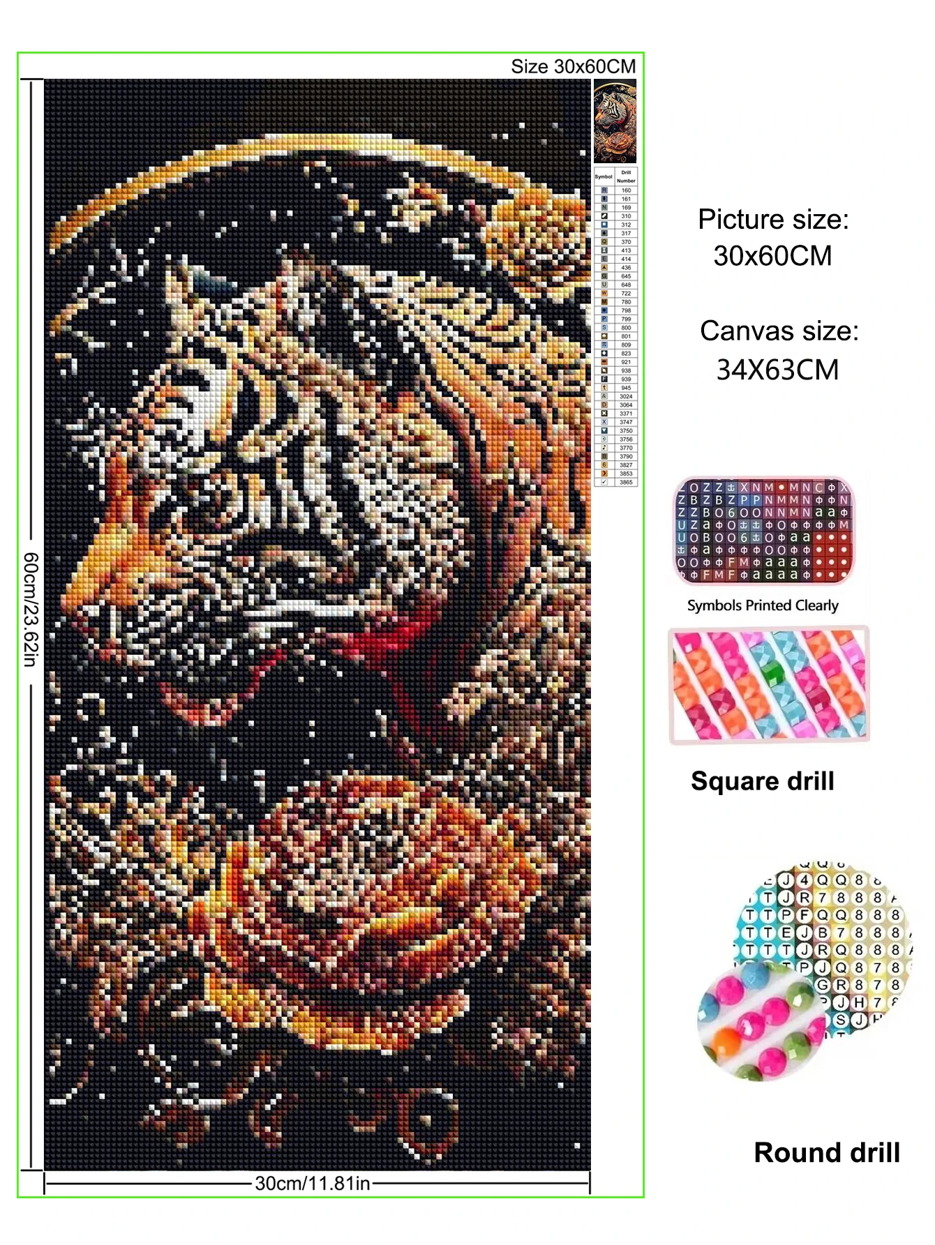 Peacock 5D Diamond Painting Black Leaf Flower Cross Stitch Tiger Diamond Embroidery Full Diamond Mosaic DIY Rhinestone