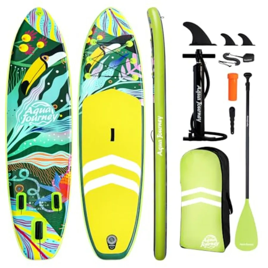 

Inflatable Stand Up Paddle Board 10'6 for outdoor use PVC material blue lightweight stable with 3-fin maneuverability
