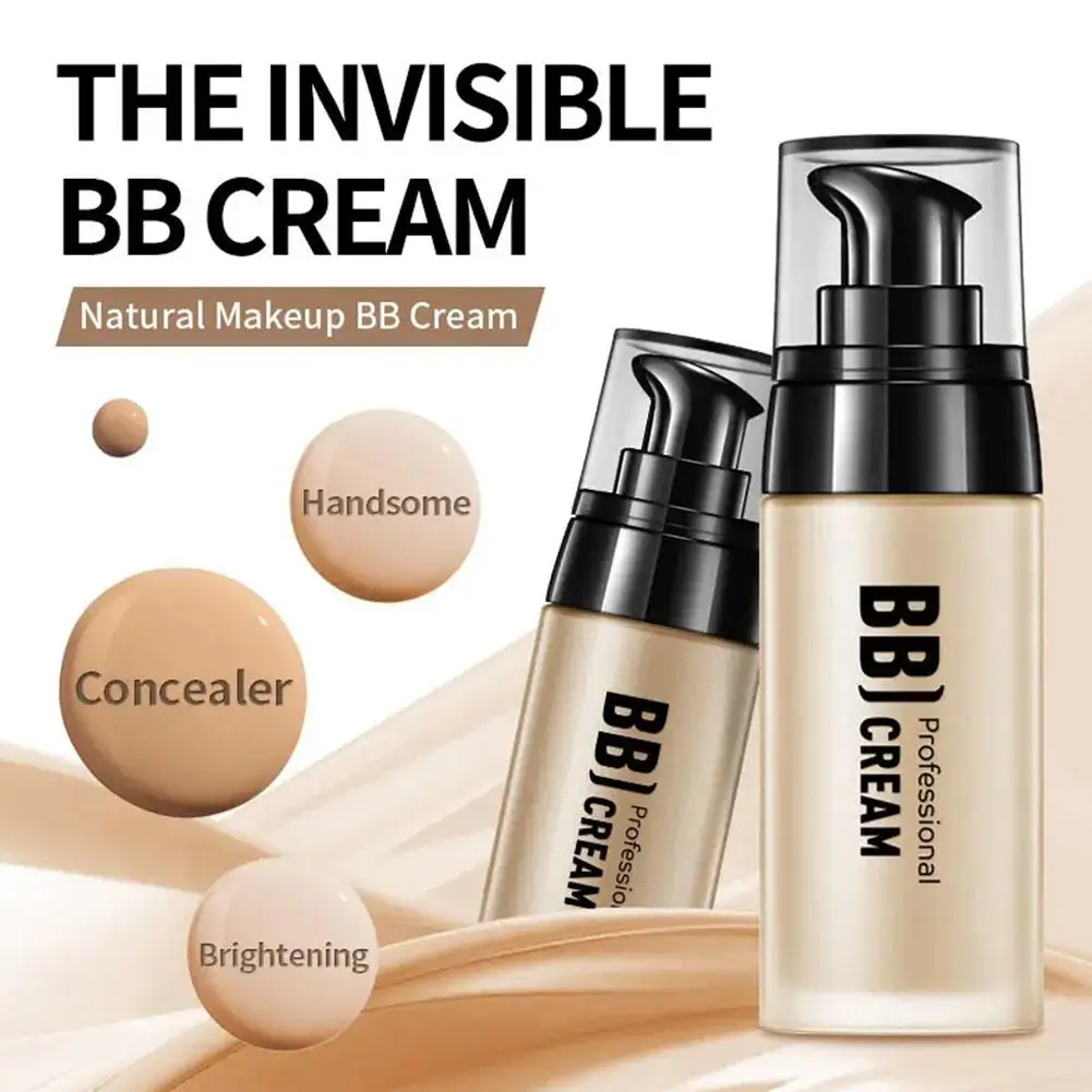 BB Cream for Men Full Coverage Facial Concealer Long Lasting Makeup Foundation Waterproof Men BB Liquid Foundation Cosmetics