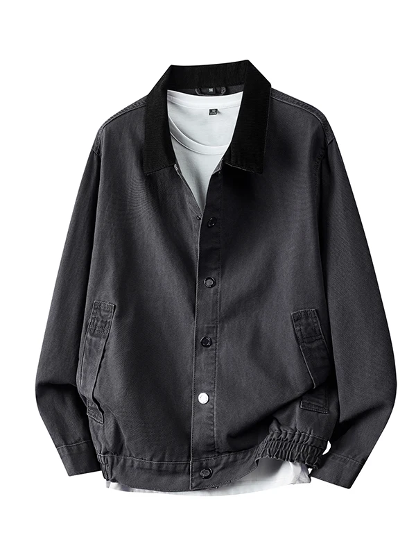 

Мужская рабочая куртка свободного кроя, плотная, цвета хаки, в американском уличном стиле, с воротником, повседневная верхняя одежда, модная, весна-осень, с цветовыми блоками