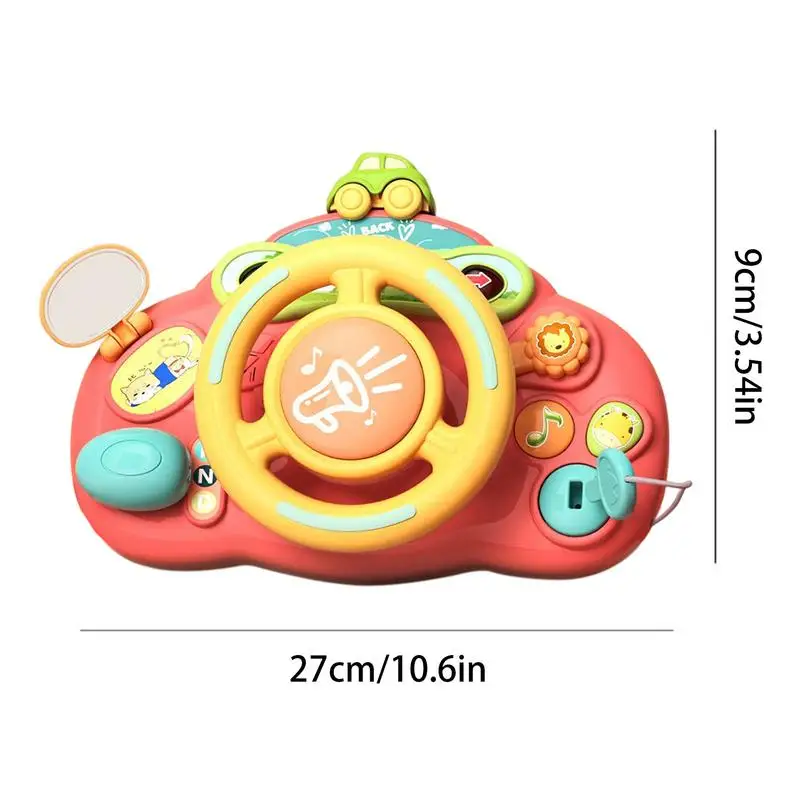 Baby Early Education Sounding Toys Electric Simulate Driving Steering Wheel Kids Stroller Driving Musical Toy Birthday Gift