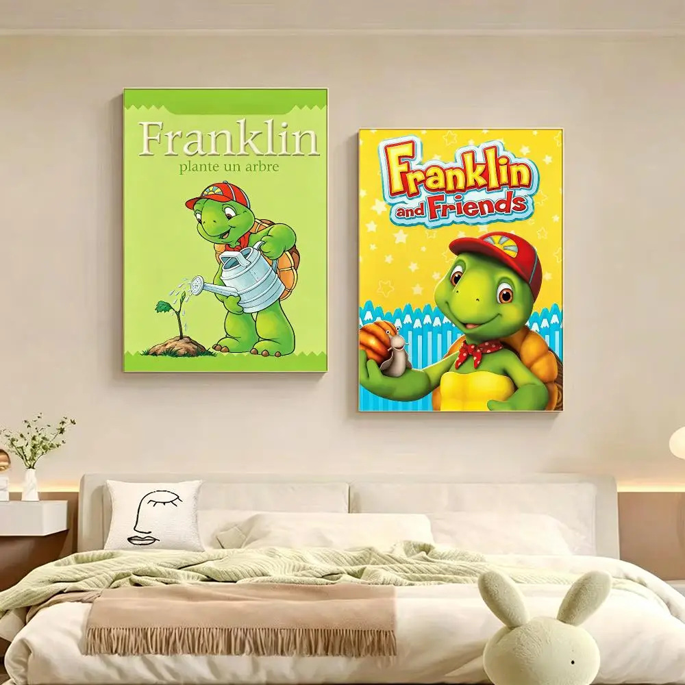 Franklin the Turtle Poster Poster Multiple Sizes  frameless Creamy Style Wall Art Home Decor For Living Room Bedroom gift