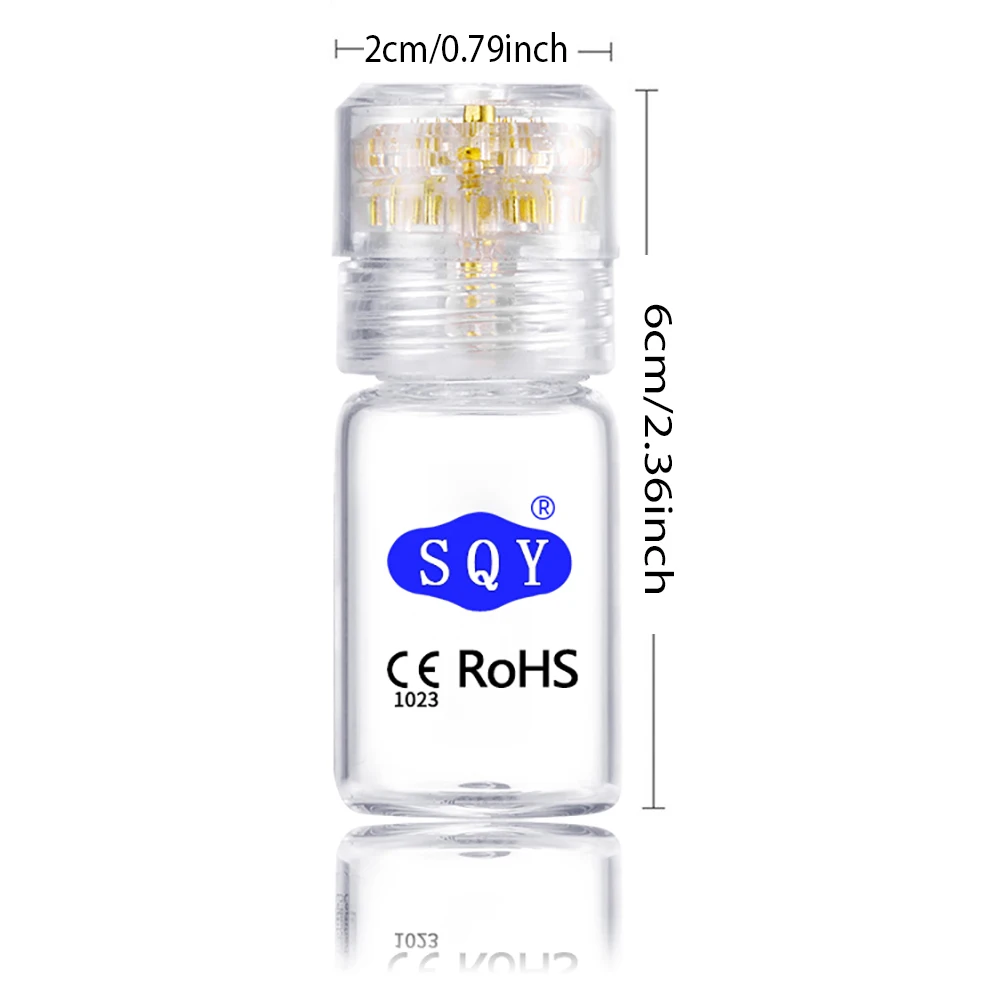 SQY 20-Pin Derma Stamp Roller Hydra Mikronadel 24k vergoldete Titanlegierung Mikronadel zur Hautpflege 0,2mm – Detail 4