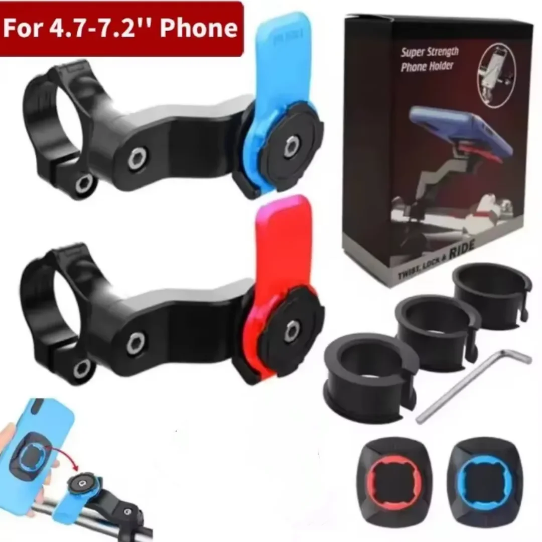 Motorcycle Bike Phone Holder Phone Bracket Vibration Damper Bike Handlebar 360° Rotatable Navigation Support