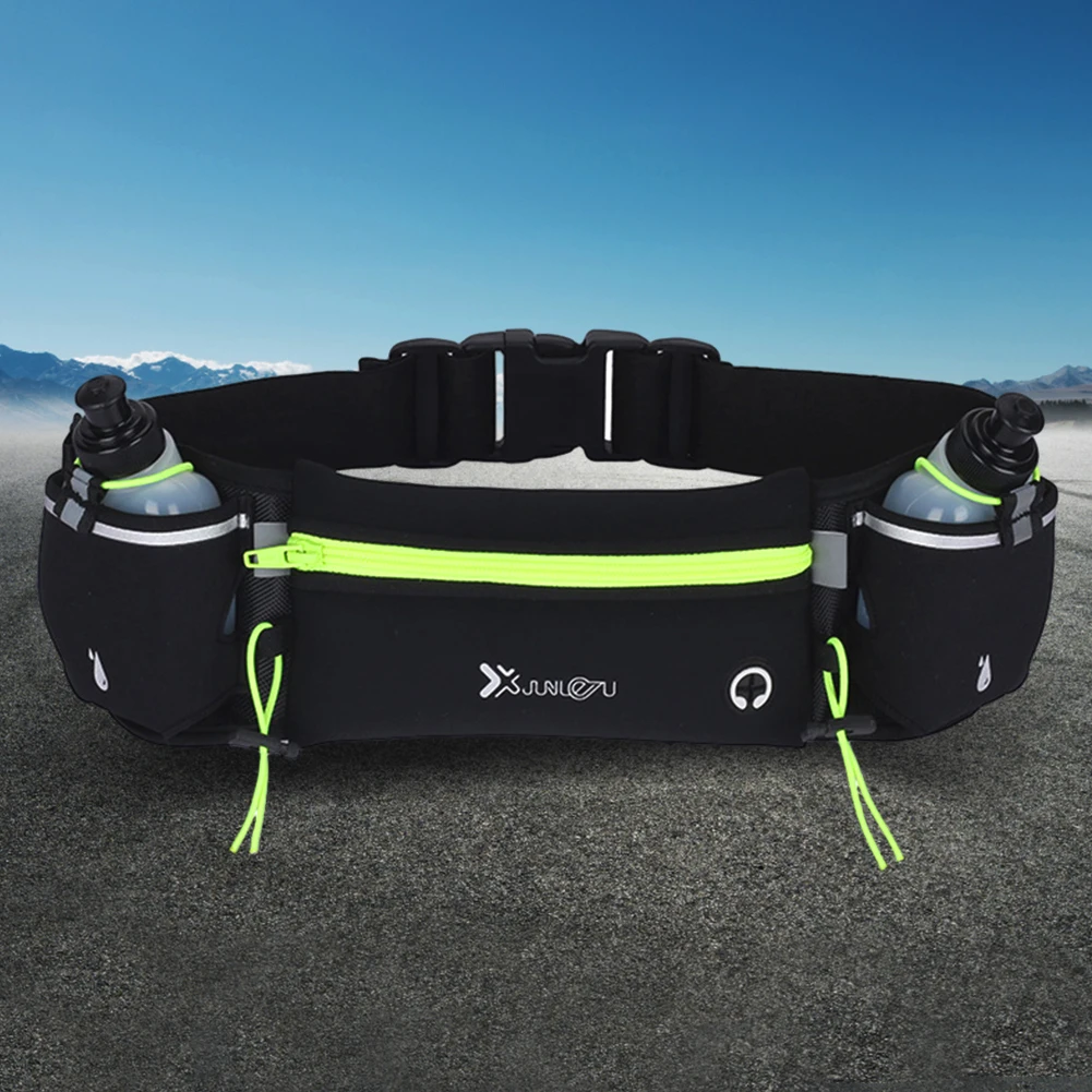 Running Hydration Waist Bag With Two Water Bottle Marathon Trail Running Waist Pack Sports Phone Holder Fanny Pack Running Belt