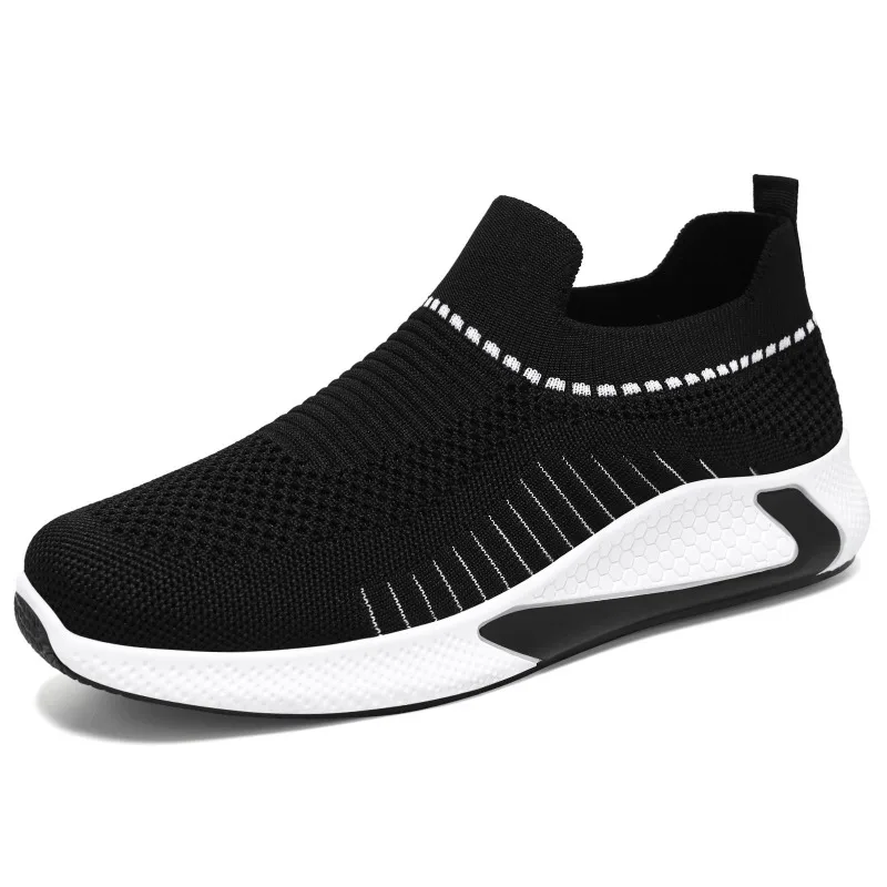 

Unisex Breathable Knit Slip on Sneakers Lightweight Non Slip Walking Shoes Comfortable Soft Sole Casual Shoes Daily Work Home