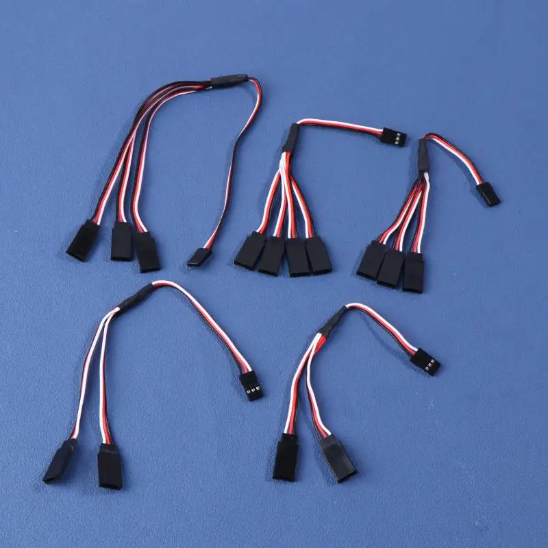 

Servo Extension Cable 150mm/200mm Long For Model Cars Ships Aircraft 1 To 2/3/4 Y-lines