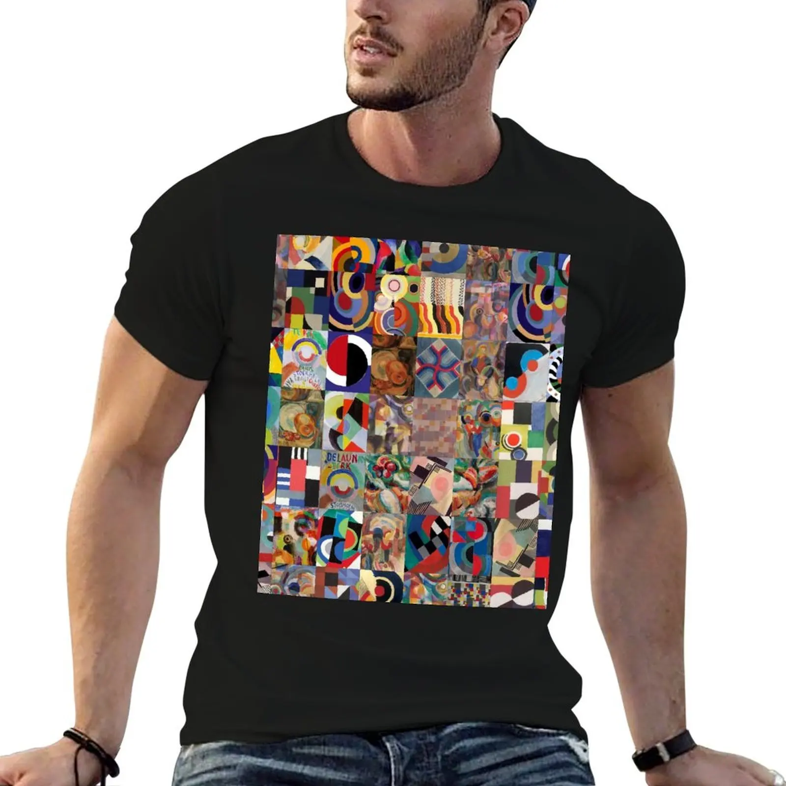 Sonia Delaunay T-Shirt summer top blue archive anime figures Men's t-shirts