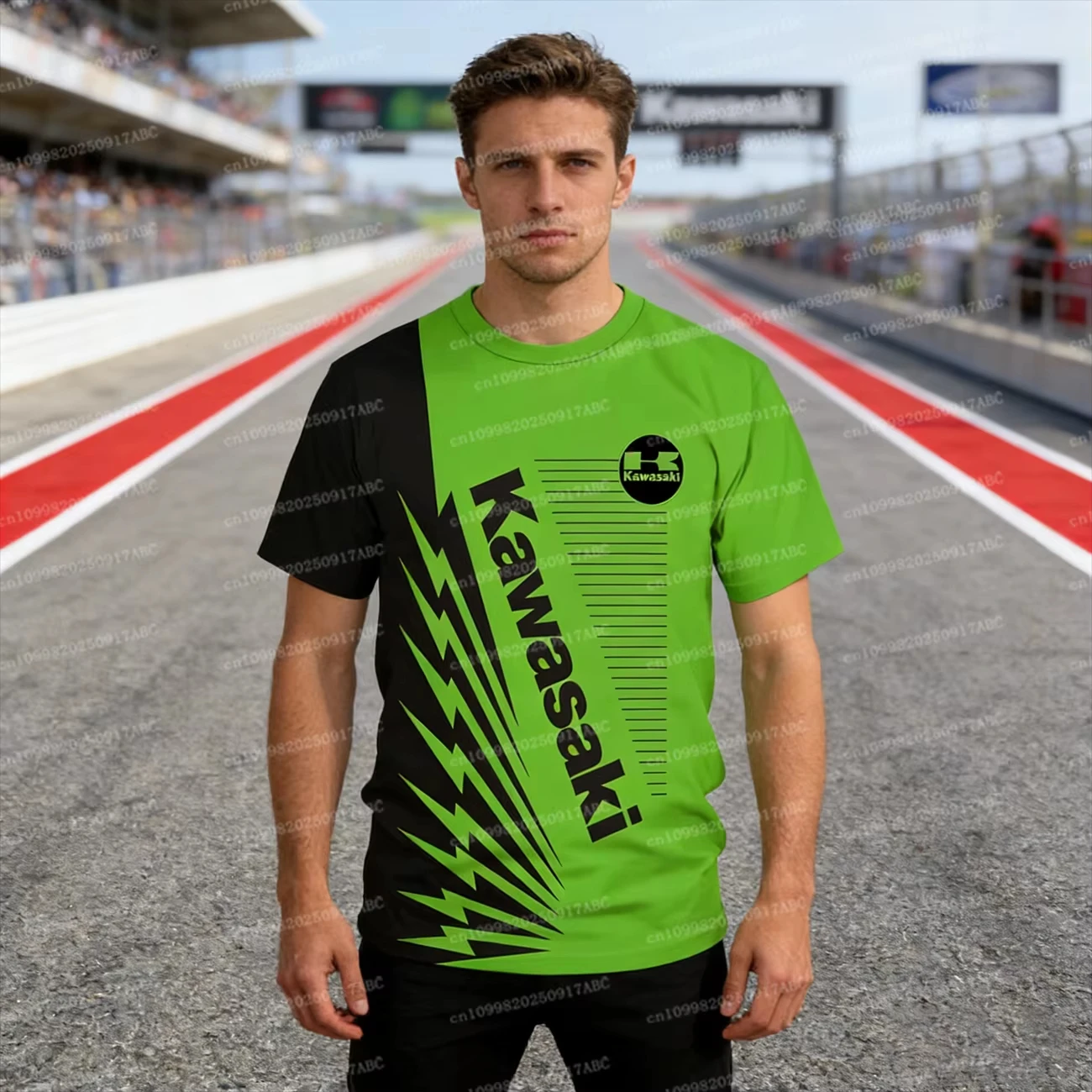(كاواساكي) الصيف الرجال التي شيرت كاواساكي دراجة نارية سباق ثلاثية الأبعاد طباعة المرأة تي شيرت Y2K التجفيف السريع الرجال الملابس ملابس رياضية فضفاضة #1