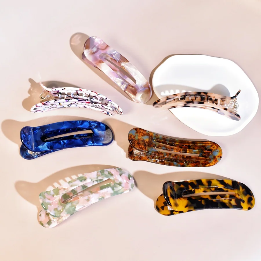 1-teiliges Set für Damen: Mehrfarbige, rutschfeste Haarspange aus Acetat – Modisches Haar-Accessoire für Urlaub und Freizeit – Detail 3