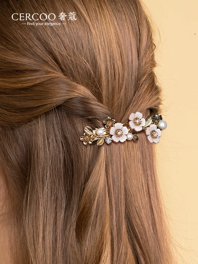 Cercoo Vintage Clip Head Jewelry Hairpin Back Head Baroque