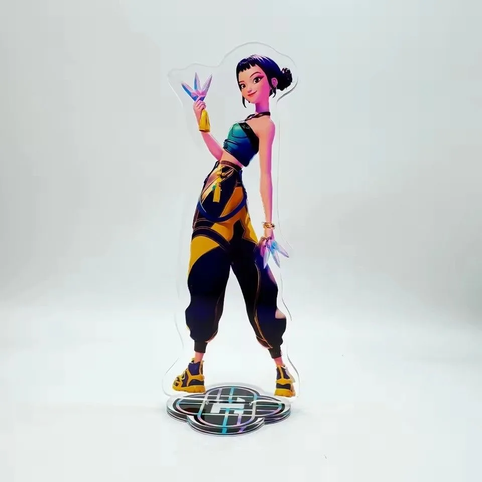 LLavero de acrílico KPOP Demon Hunters Rumi Mira Zoe, platos de pie, adorno para mochila, colgante, decoración de escritorio, regalo de Festival