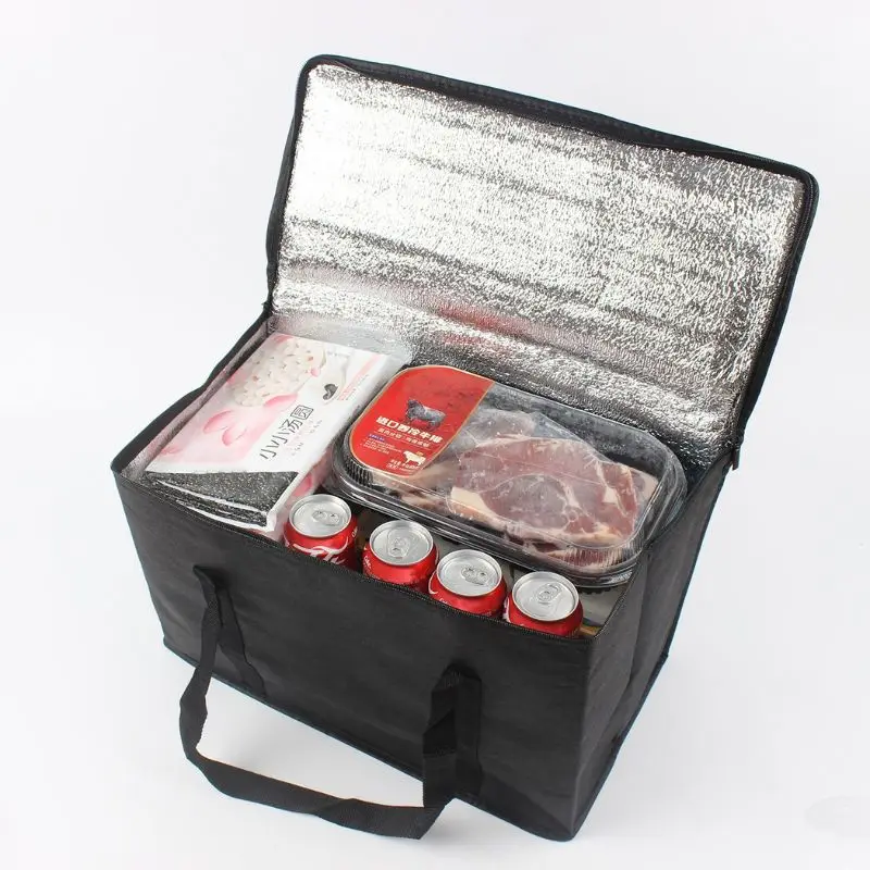 Portable Insulated Thermal Cooler Bag Drink Storage Chilled Bags Cool Lunch Foods Lunch Box Zip Picnic Tin Foil Food Panier Repa