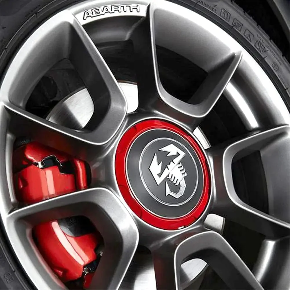 4Pcs 133mm Sport Rim Hub Centre Caps Wheel Dust Cover For Fiat Abarth 500e Tipo 500 500x Panda Punto 500L Car Replacement Parts