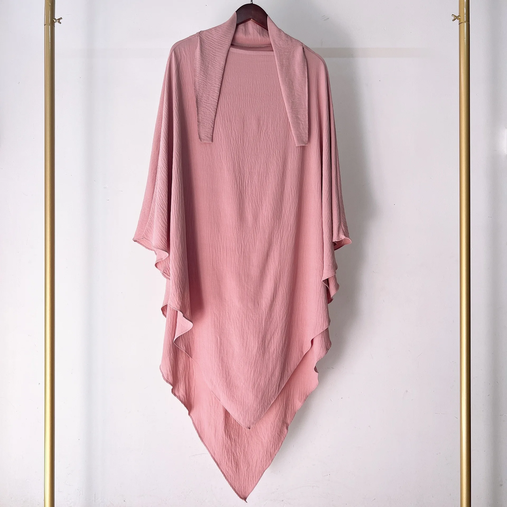 Crepe Long Khimar Women Muslim Prayer Garment Islamic Clothing Eid Modest Arabic Tops Scarf Hijab Headscarf Turkey Abaya Caftan