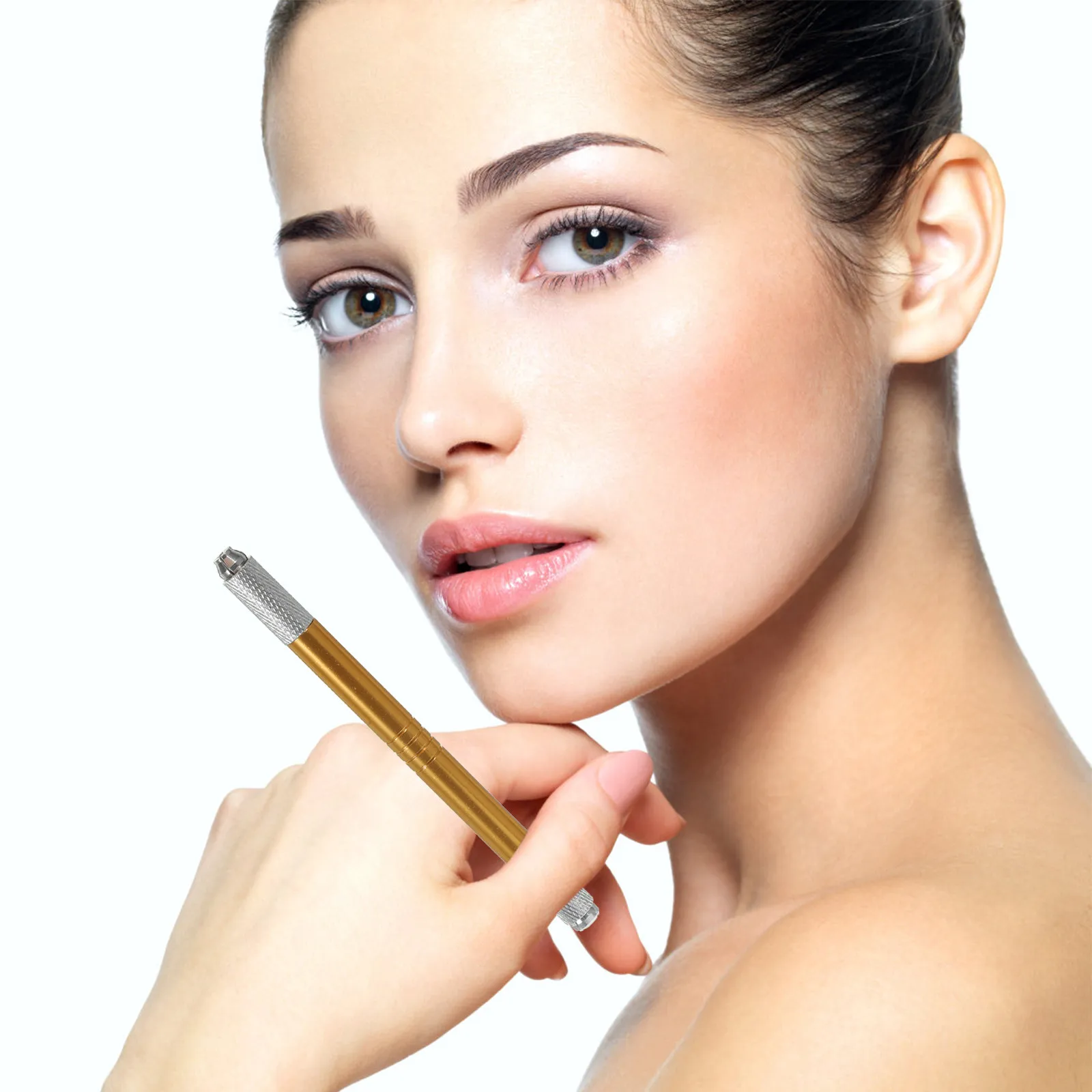 

Dual Head Microblading Eyebrow Pen Long-Lasting Deformation-Resistant Tattooing Tool for Professionals Brow Makeup Pen