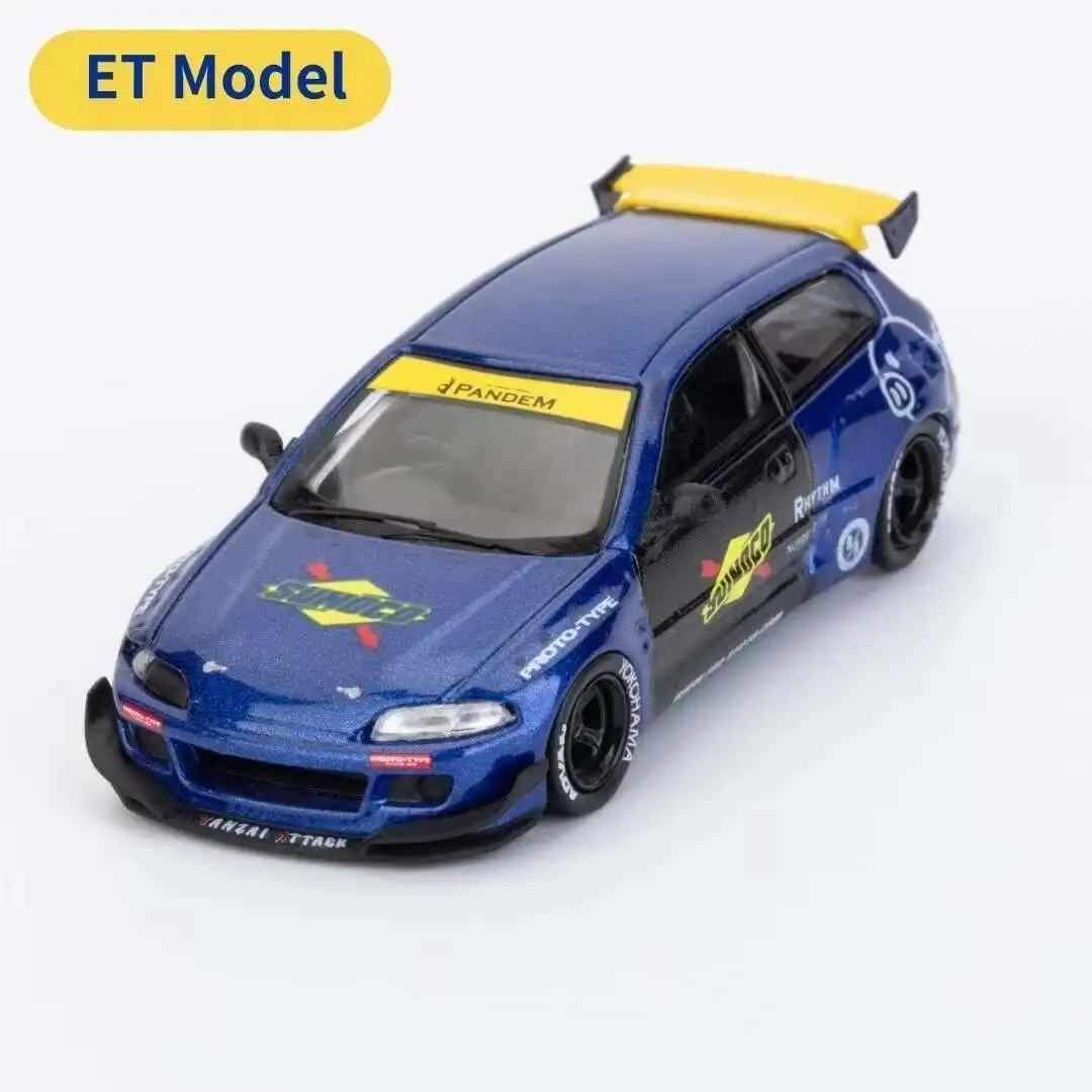 

PreSale ET MC 1:64 Pandem Civic EG6 MK5 ROCKET BUNNY Diecast Car Model Collection Toys