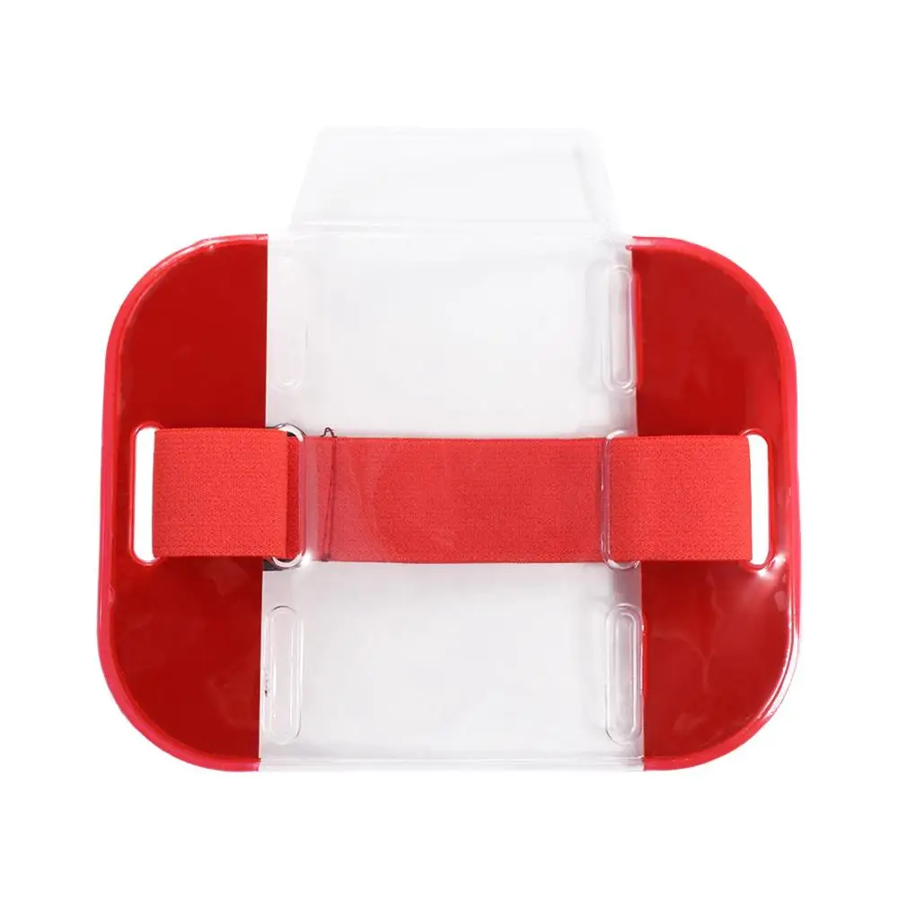 

Color Casual PVC Arm Elastic Band Bag Men Card Bag Transparent Elastic Arm Band Photo Armband Credit Card Case ID Badge Holder