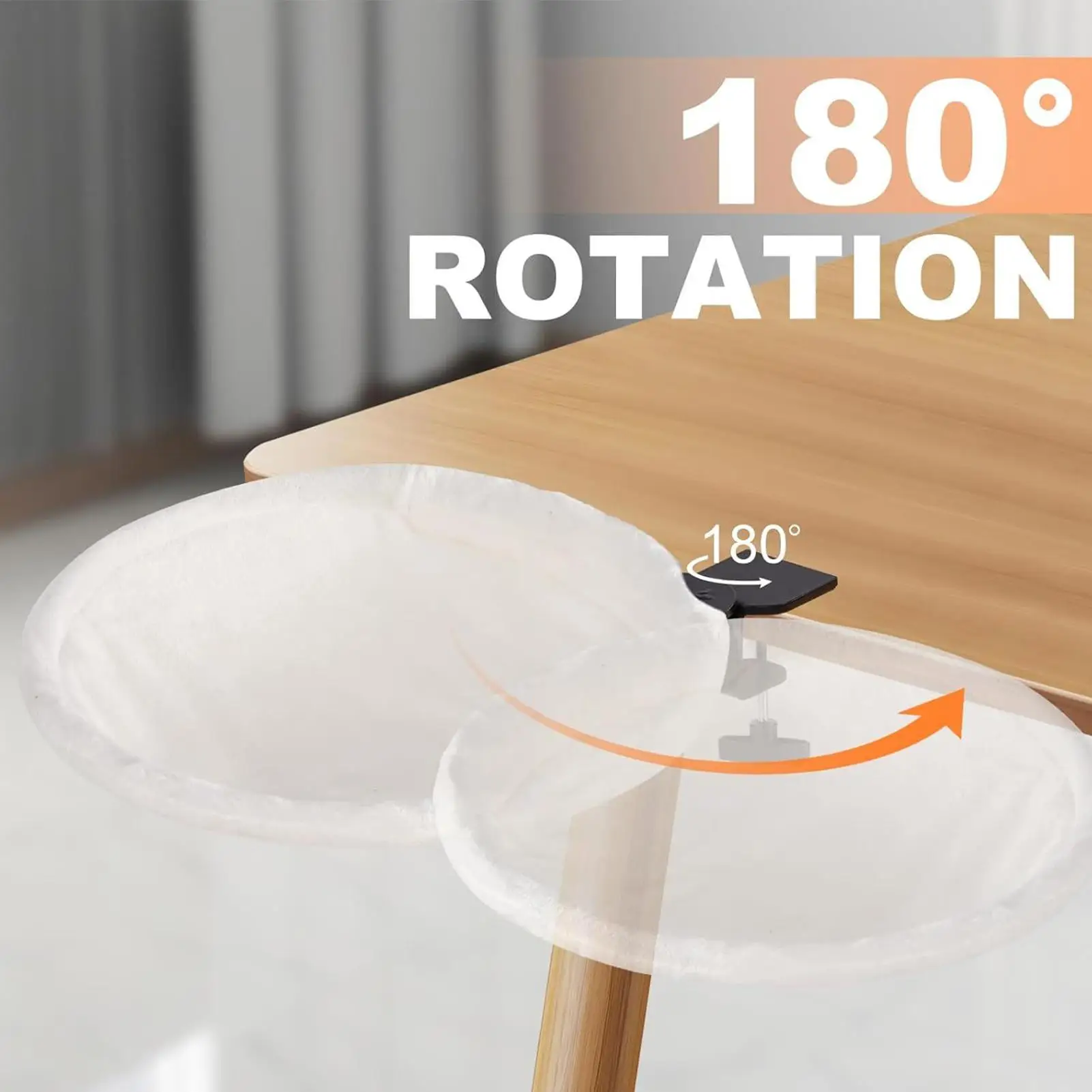 

Письменная кровать для кошек, домашний гамак для котенка, поддерживает до 50 фунтов, эргономичная настольная кровать для кошек для сна, отдыха, гостиной, спальни