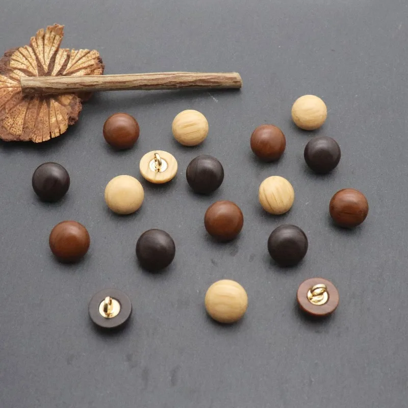 10Pcs/Lot Creative Mushroom Wooden Shank Buttons 11.5/15mm Fashionable Apparel Sewing Accessories