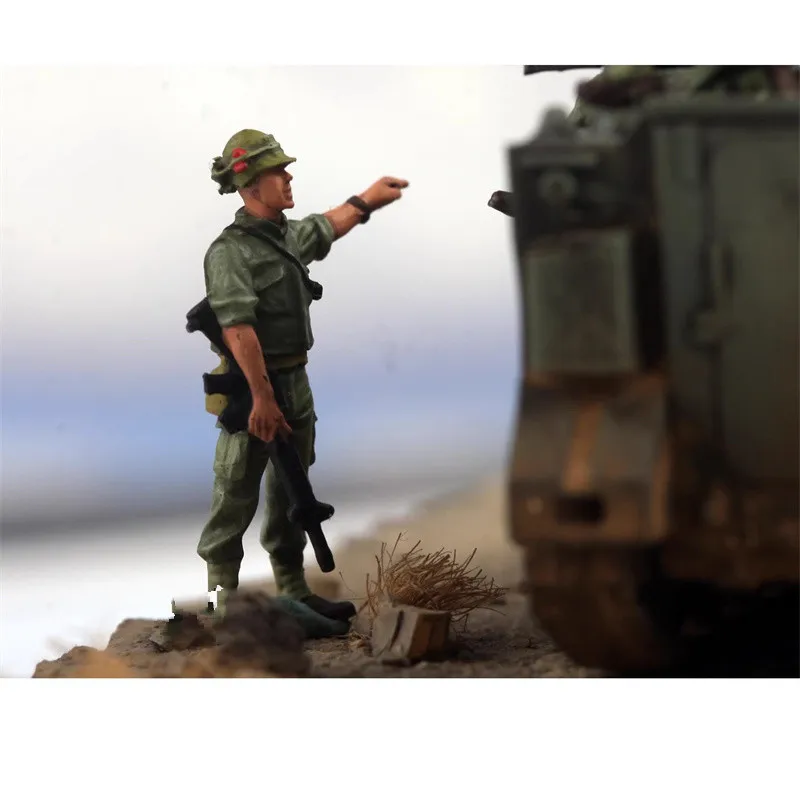 1:72 مقياس نموذج 3 قطعة الجنود المدرعة الأمريكي الراحة واستعادة الجندي عمل الشكل DIY بها بنفسك المشهد مجموعة الإكسسوارات العرض