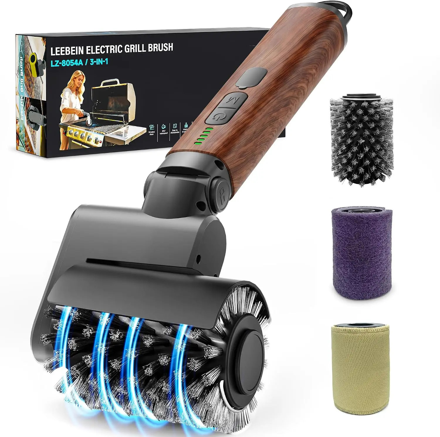Portable Electric Hand Mixer with 5 Speeds, Whisk & Dough Hooks