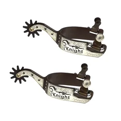 2 Pack Horse Spurs Antique Western Style Spur with Carved Decoraation  for Boots Men and Women Equestrian Competition Racing