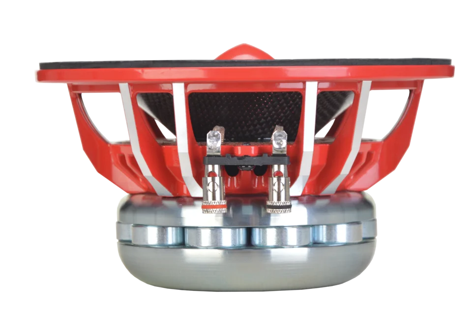 Competition Midrange Speaker 112Hz-10KHz 6.5 Inch Car Speaker Red Bullet Shallow Mount Car Audio Driver