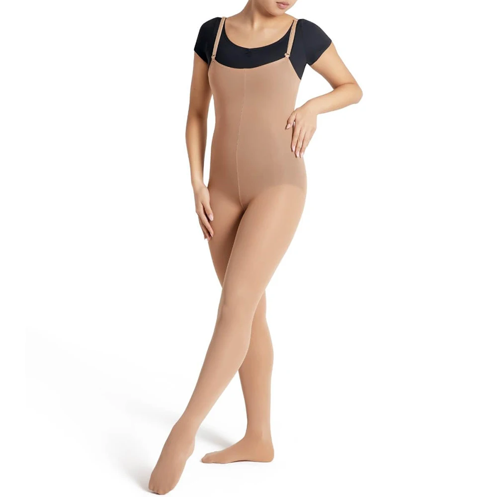 

Ballet Full Body Tights for Women Girls Nude Adjustable Straps Dance Convertible Pantyhose Stockings Training Performance Wear