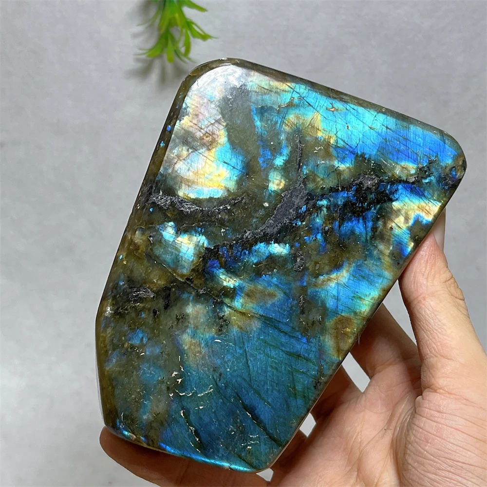 

Labradorite Palm Mini Rainbow Gift Pendant Natural Crystal Colour Carving Gift Stone Quartz Mineral Home Decoration Meditation