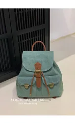 2023 new denim canvas backpack all casual handbag travel bag student backpack bag color bag