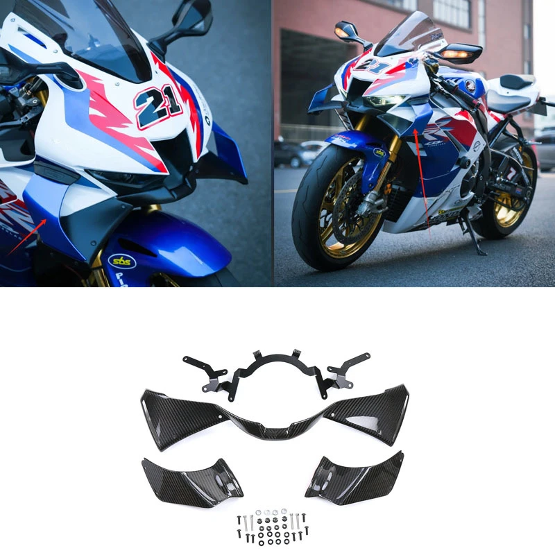 

Подходит для мотоцикла HONDA CBR1000RR-R, модифицированное углеродное волокно GP с фиксированным крылом 2021+