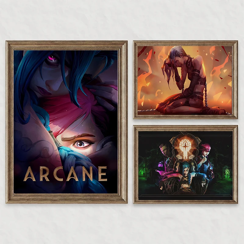 Popular Anime League of Legends Jinx Arcane Lux Miss Fortune LoL Poster Canvas Printing Wall Art Picture Gaming Room Home Decor