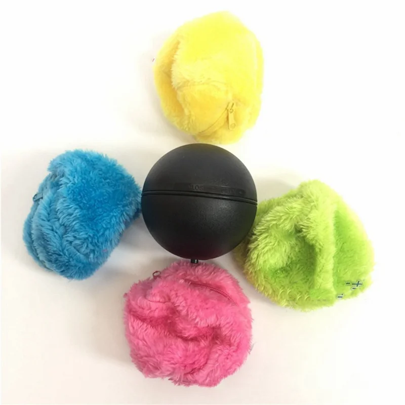 Plush Pet Dust Removal Toy Automatic Rolling Ballpet Electric Toy Ball Dog Toy Plush Ball Happy and Energized