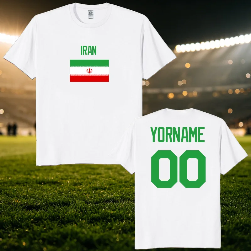 IRAN National Football Custom Name Number T Shirt Unisex Personalized DIY 2026 Football Tour Match Day Fan Streetwear Tee